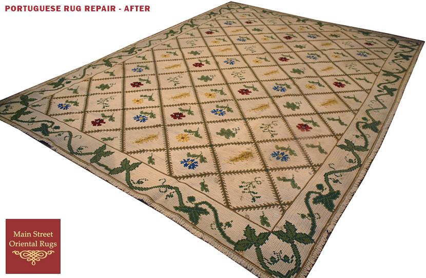 Portuguese rug after repairs